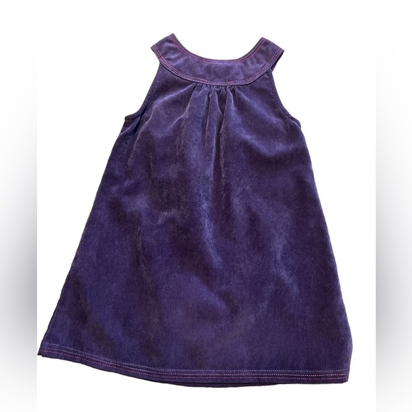 Sweet Heart Rose girls purple corduroy dress with floral appliqué dress - Picture 2 of 6